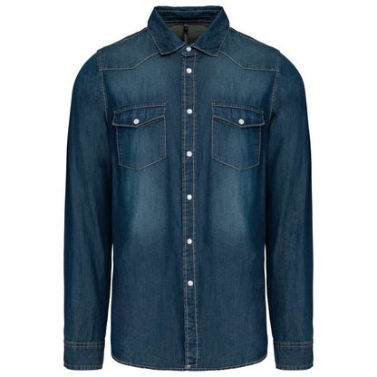 KA519 - MEN'S LONG-SLEEVED DENIM SHIRT