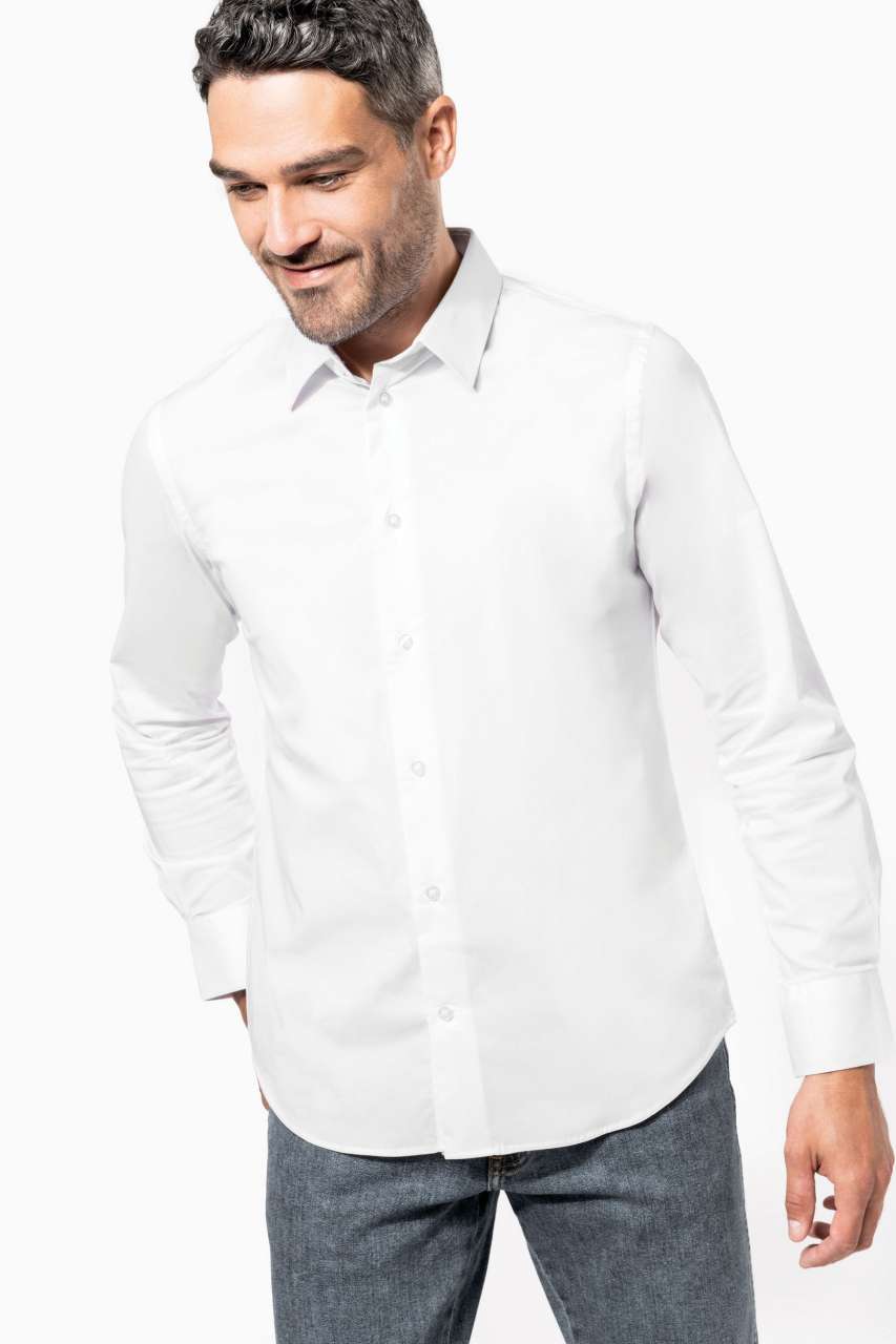 KA529 - LONG-SLEEVED COTTON/ELASTANE SHIRT