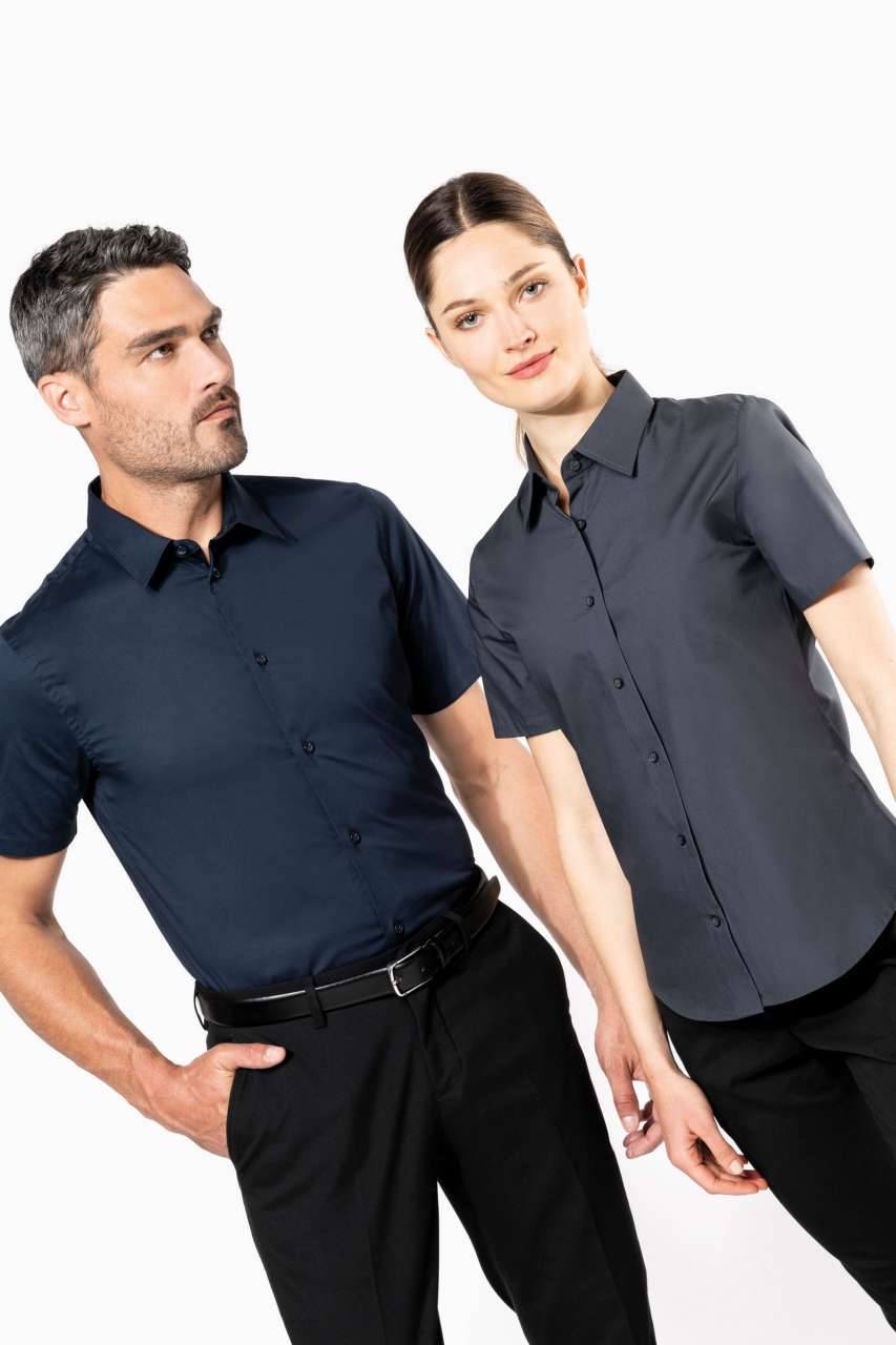 KA532 - LADIES' SHORT-SLEEVED COTTON/ELASTANE SHIRT