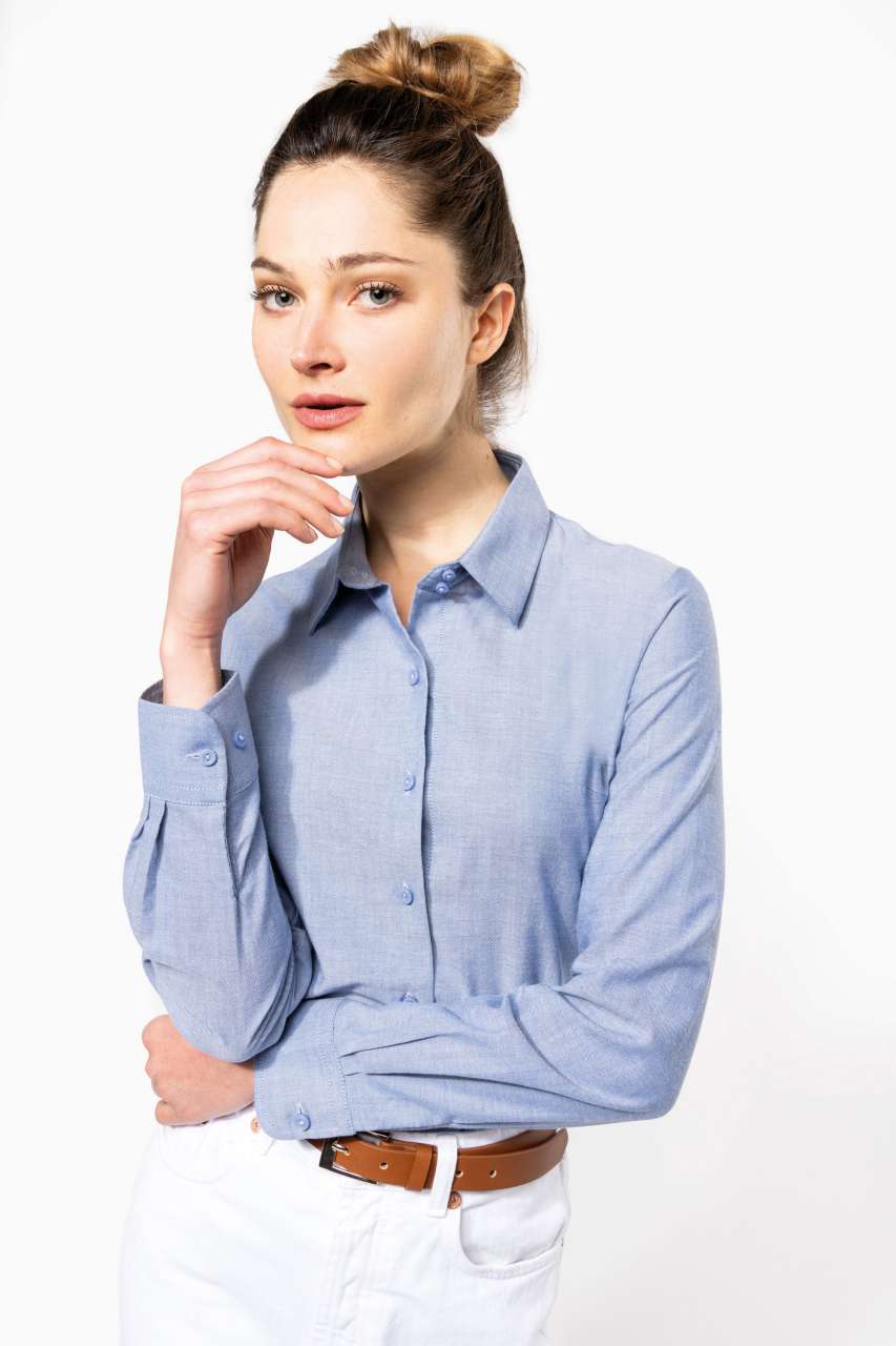 KA534 - LADIES' LONG-SLEEVED OXFORD SHIRT