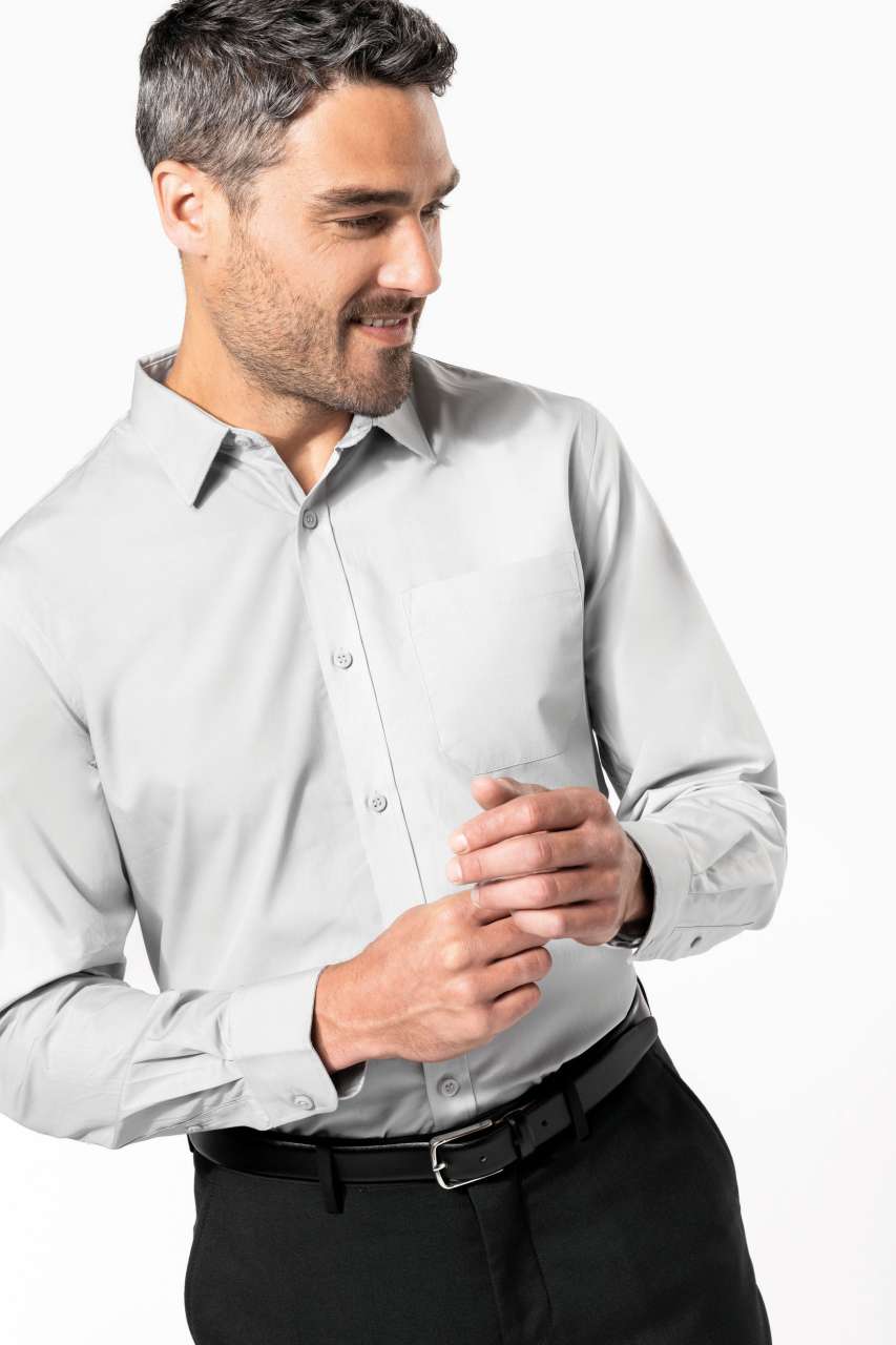 KA541 - MEN'S LONG-SLEEVED COTTON POPLIN SHIRT
