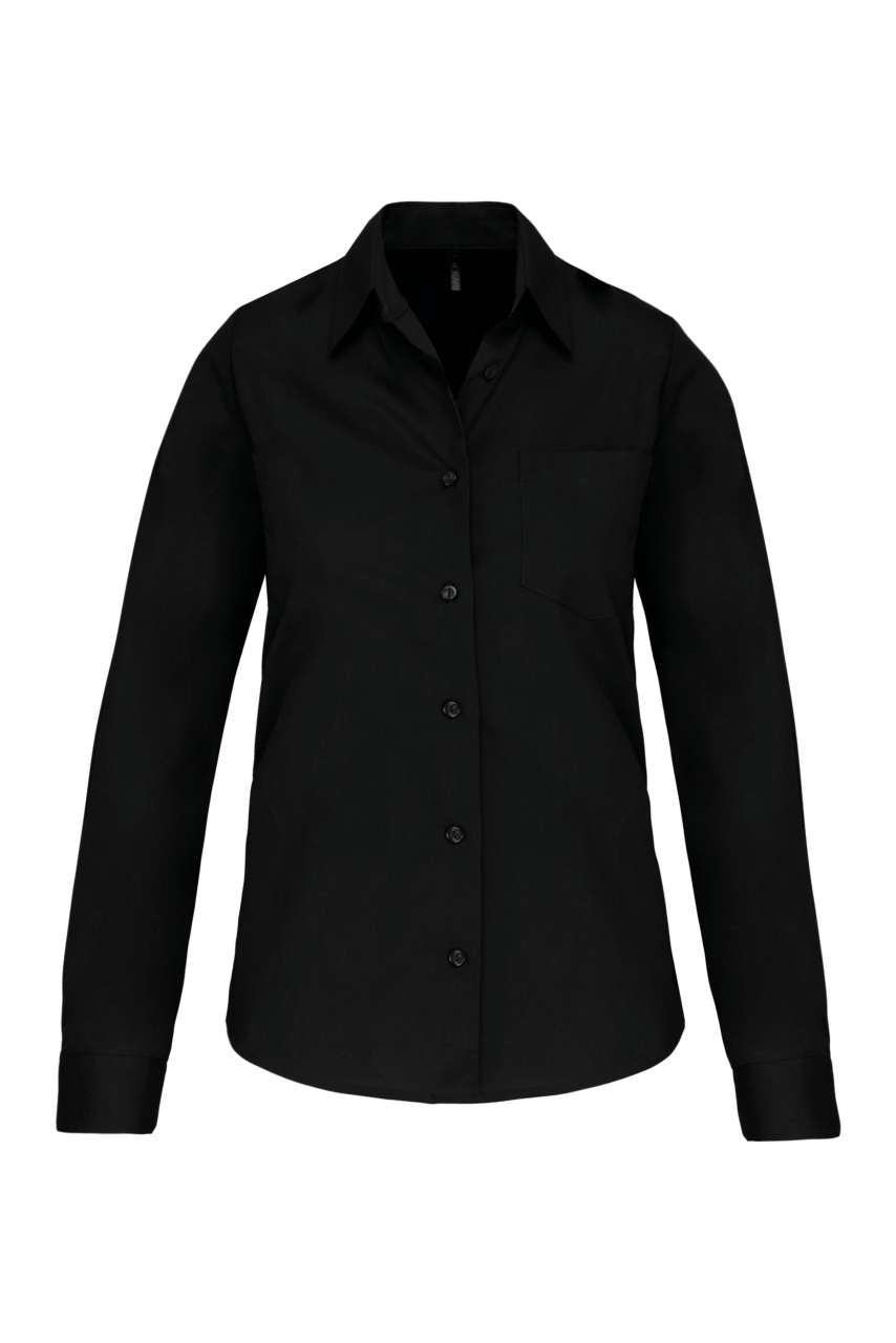 KA542 - LADIES' LONG-SLEEVED COTTON POPLIN SHIRT