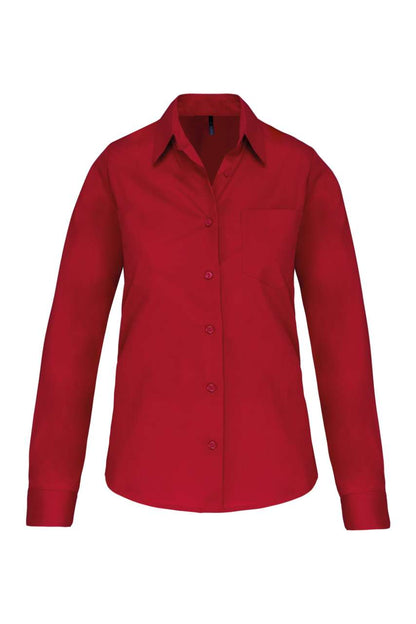 KA542 - LADIES' LONG-SLEEVED COTTON POPLIN SHIRT