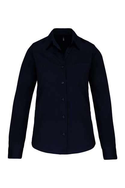 KA542 - LADIES' LONG-SLEEVED COTTON POPLIN SHIRT