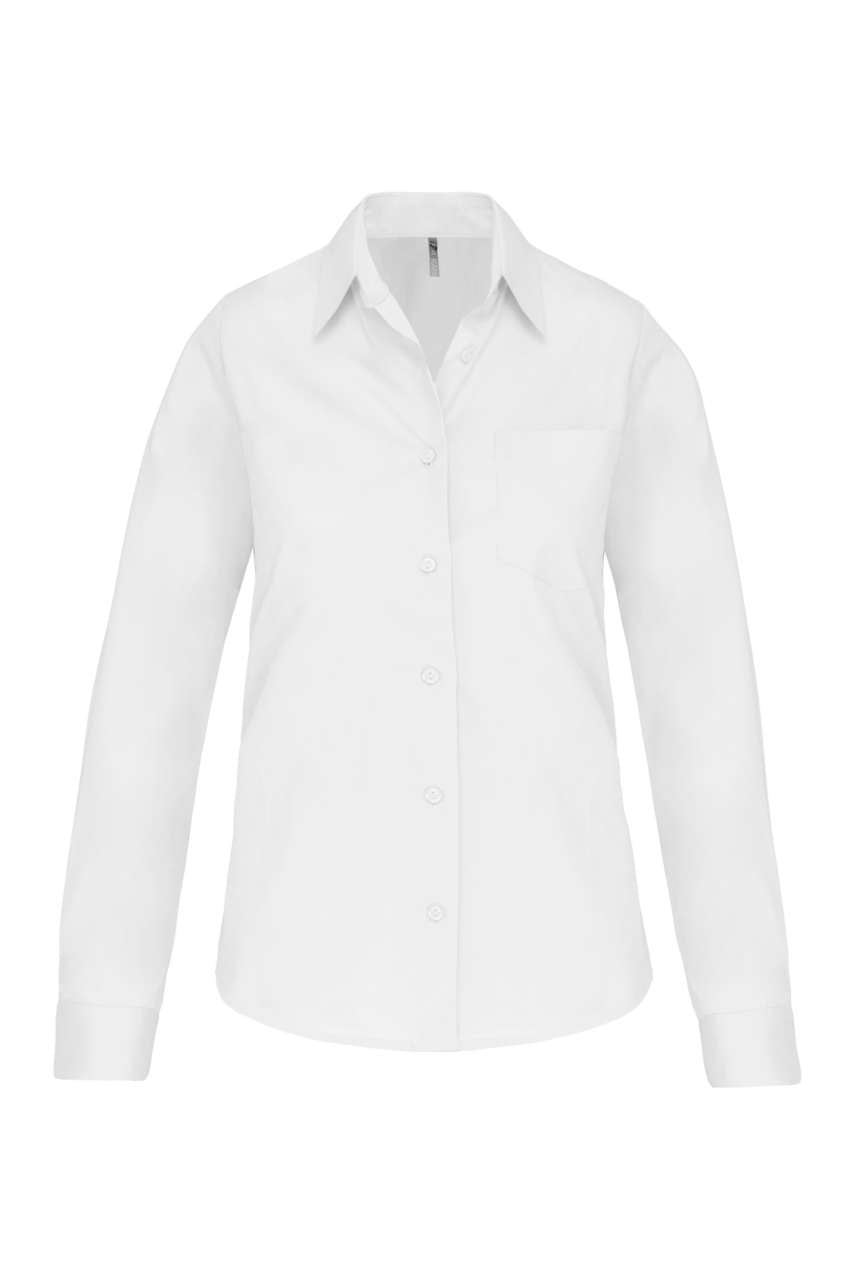 KA542 - LADIES' LONG-SLEEVED COTTON POPLIN SHIRT