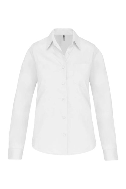 KA542 - LADIES' LONG-SLEEVED COTTON POPLIN SHIRT