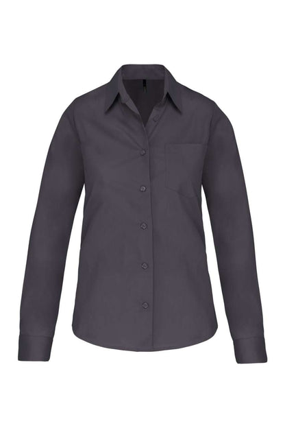 KA542 - LADIES' LONG-SLEEVED COTTON POPLIN SHIRT
