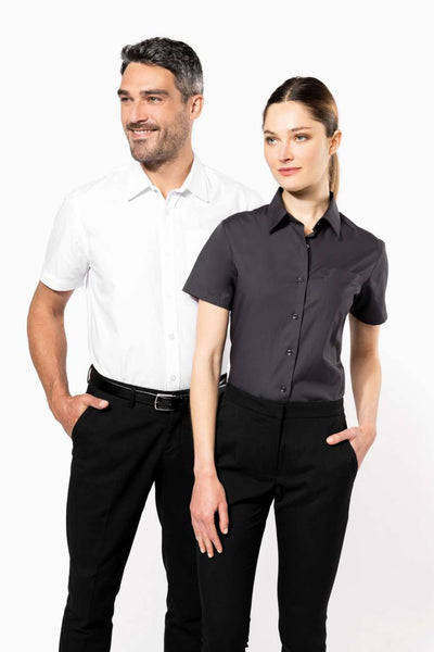 KA544 - LADIES' SHORT-SLEEVED COTTON POPLIN SHIRT