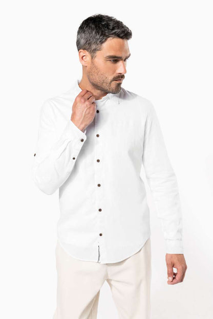 KA588 - MEN'S LONG SLEEVE LINEN AND COTTON SHIRT