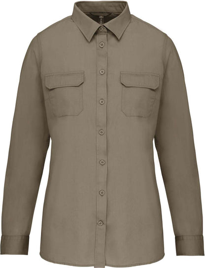 KA591 - LADIES' LONG-SLEEVED SAFARI SHIRT