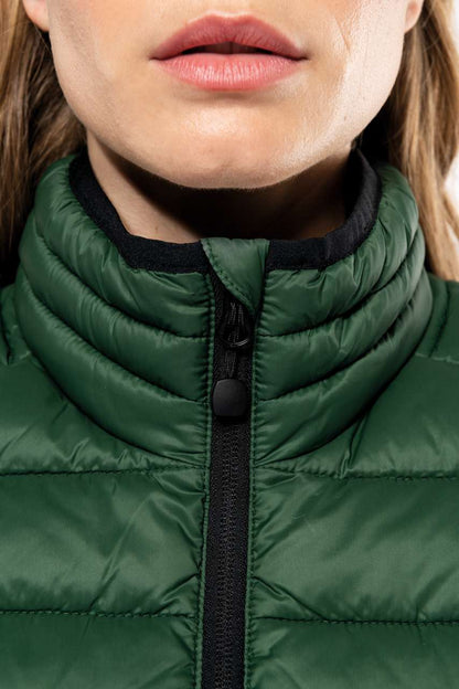 KA6114 - LADIES' LIGHTWEIGHT SLEEVELESS FAKE DOWN JACKET