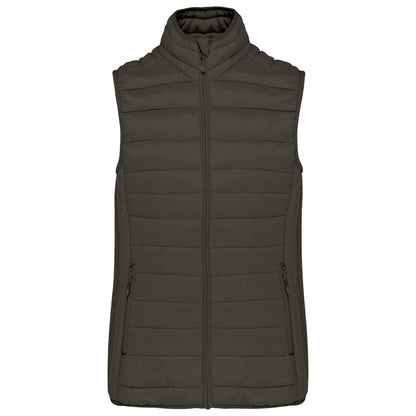 KA6114 - LADIES' LIGHTWEIGHT SLEEVELESS FAKE DOWN JACKET