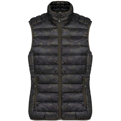 KA6114 - LADIES' LIGHTWEIGHT SLEEVELESS FAKE DOWN JACKET