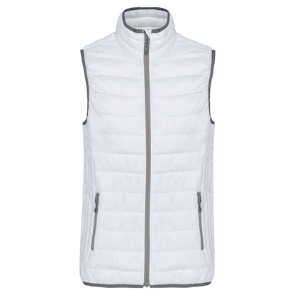 KA6114 - LADIES' LIGHTWEIGHT SLEEVELESS FAKE DOWN JACKET