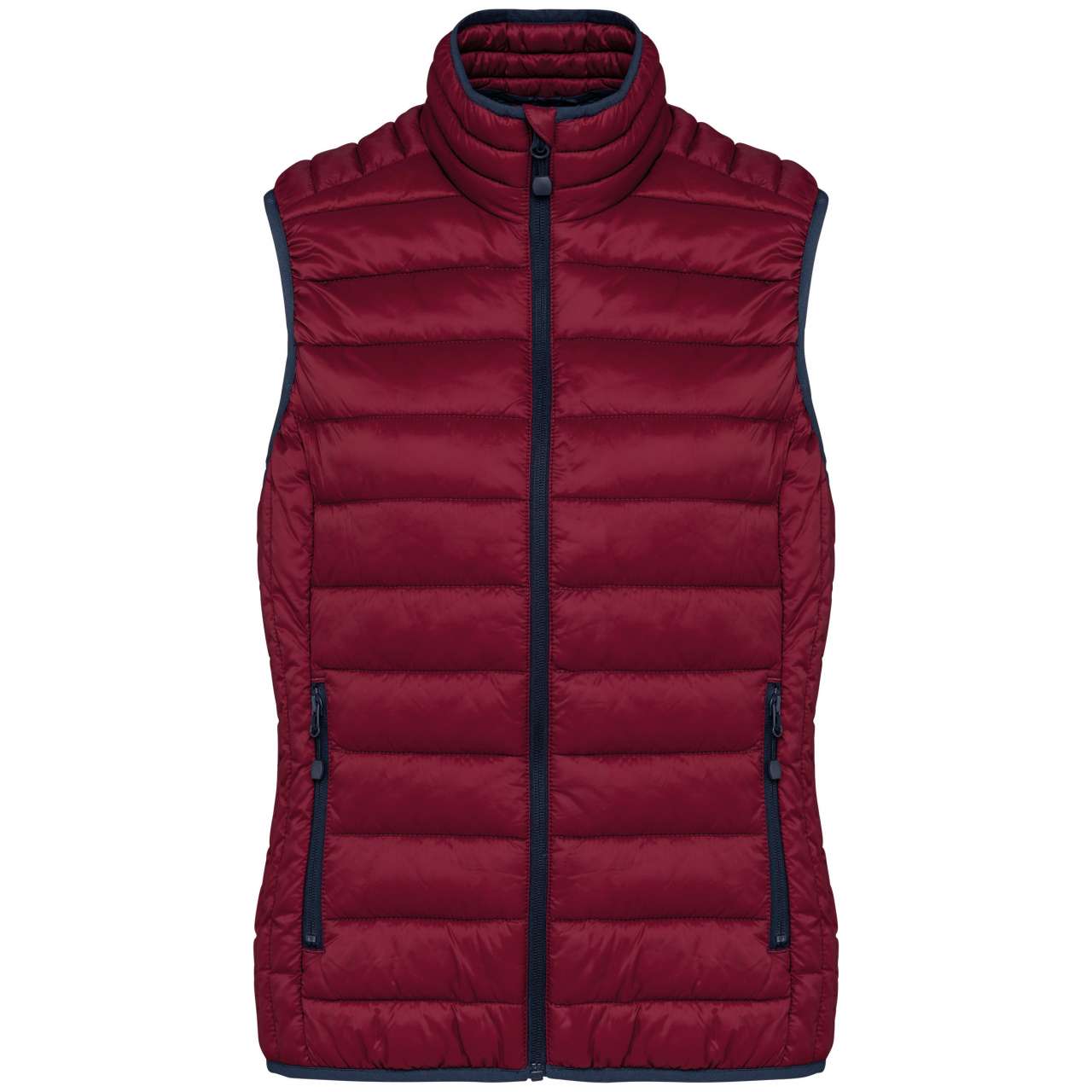 KA6114 - LADIES' LIGHTWEIGHT SLEEVELESS FAKE DOWN JACKET