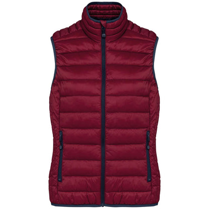 KA6114 - LADIES' LIGHTWEIGHT SLEEVELESS FAKE DOWN JACKET