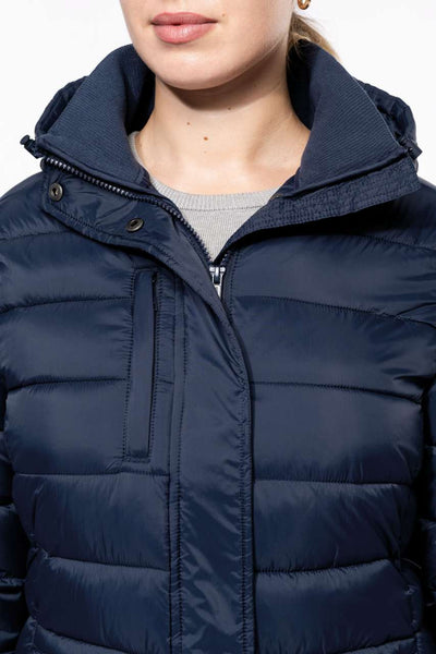 KA6129 - LADIES' LIGHTWEIGHT HOODED PADDED PARKA