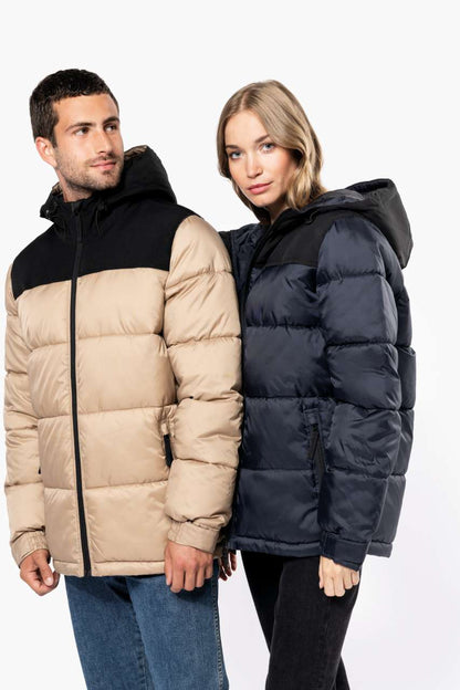 KA6163 - UNISEX BI-TONE PADDED JACKET WITH HOOD