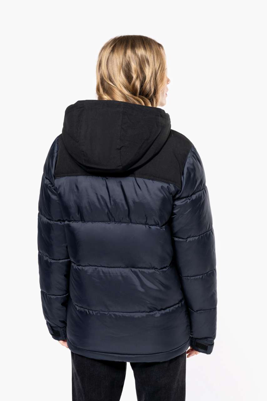 KA6163 - UNISEX BI-TONE PADDED JACKET WITH HOOD
