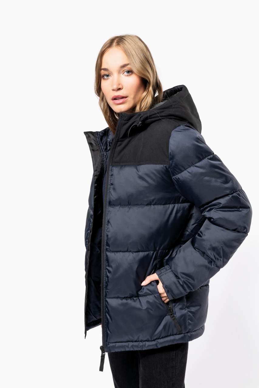 KA6163 - UNISEX BI-TONE PADDED JACKET WITH HOOD
