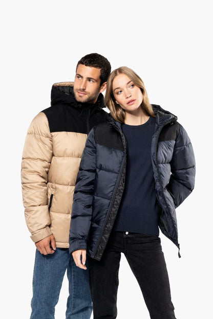 KA6163 - UNISEX BI-TONE PADDED JACKET WITH HOOD