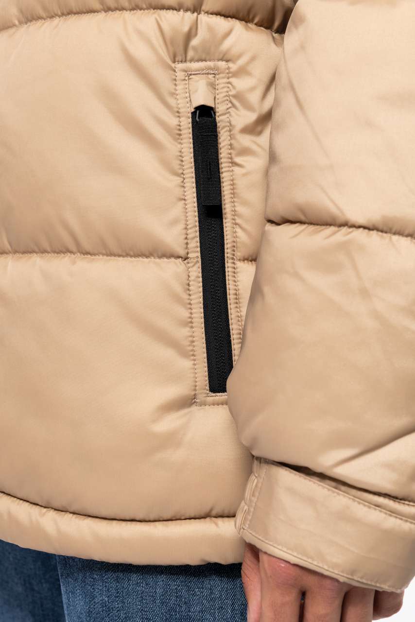 KA6163 - UNISEX BI-TONE PADDED JACKET WITH HOOD