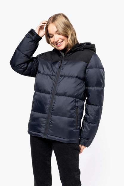 KA6163 - UNISEX BI-TONE PADDED JACKET WITH HOOD