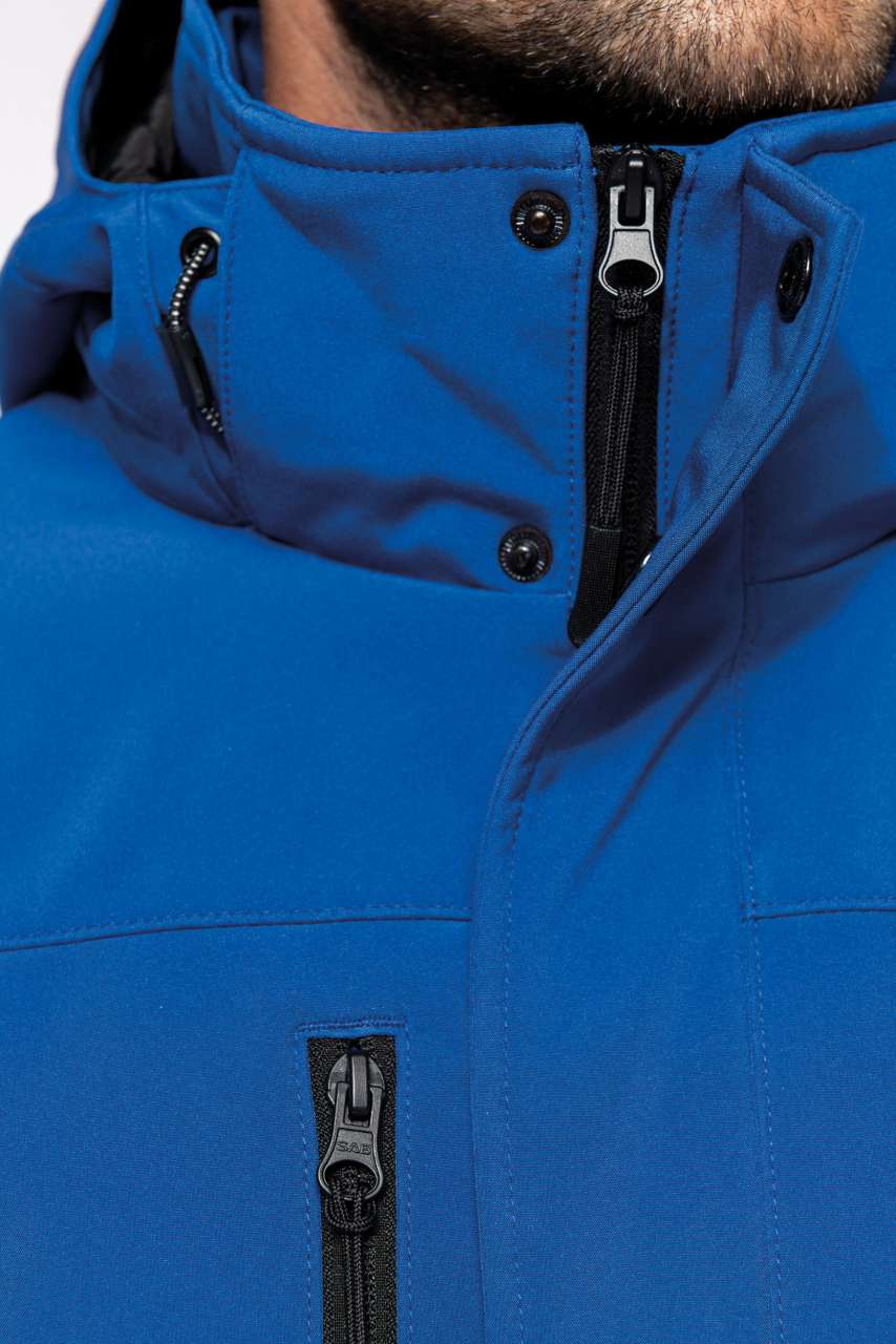 KA650 - MEN'S HOODED SOFTSHELL LINED PARKA