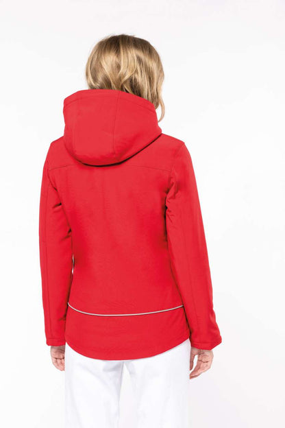 KA651 - LADIES’ HOODED SOFTSHELL LINED PARKA