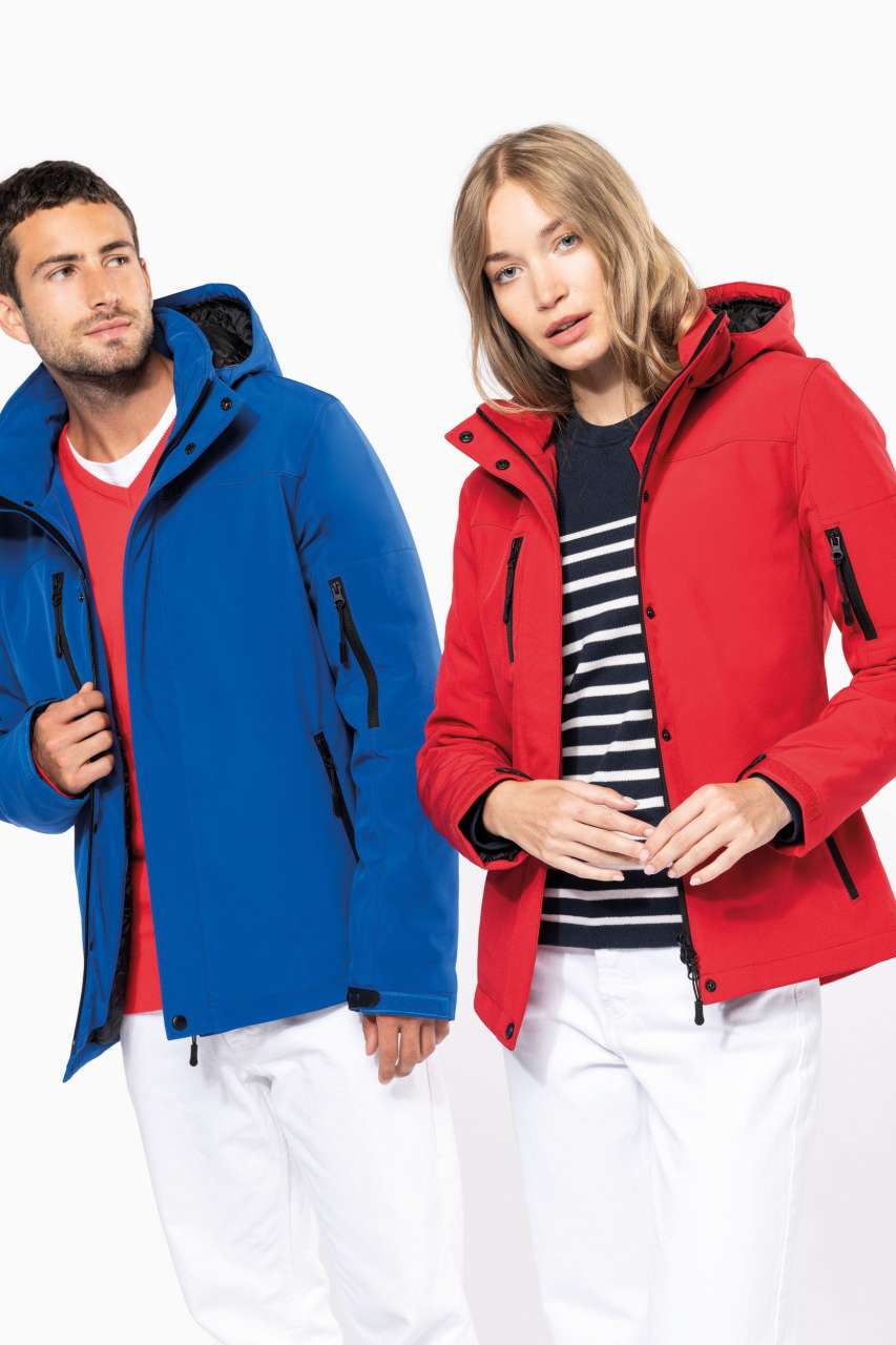 KA651 - LADIES’ HOODED SOFTSHELL LINED PARKA