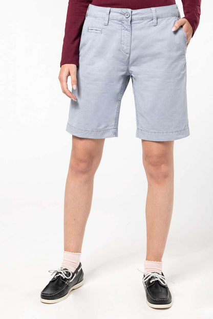 KA753 - LADIES' WASHED EFFECT BERMUDA SHORTS