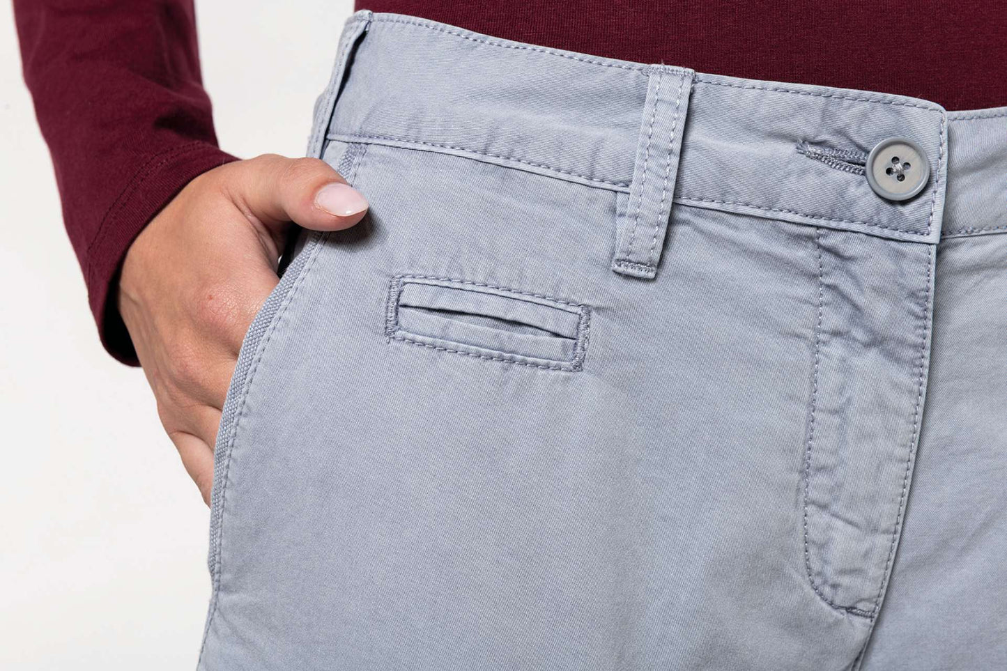 KA753 - LADIES' WASHED EFFECT BERMUDA SHORTS