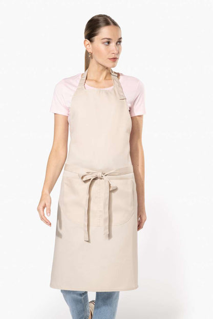 KA890 - POLYESTER COTTON APRON WITH POCKET