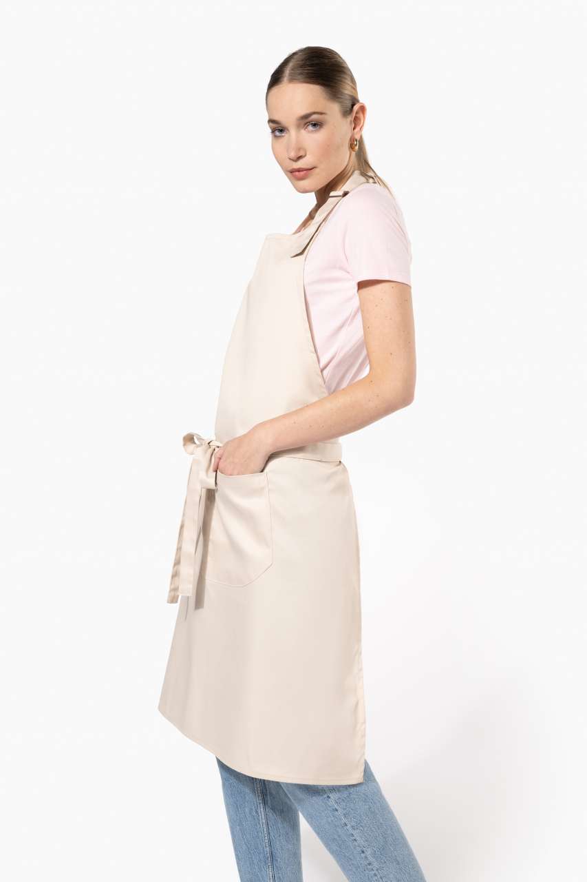 KA890 - POLYESTER COTTON APRON WITH POCKET