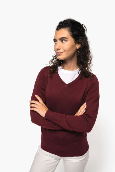 KA966 - LADIES' V-NECK JUMPER