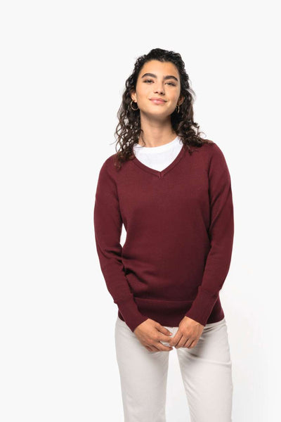 KA966 - LADIES' V-NECK JUMPER