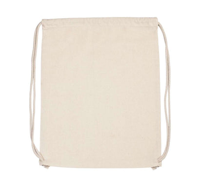 KI0139 - ORGANIC COTTON BACKPACK WITH DRAWSTRING CARRY HANDLES