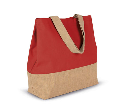 KI0235 - CANVAS & JUTE HOLD-ALL SHOPPER BAG