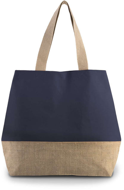 KI0235 - CANVAS & JUTE HOLD-ALL SHOPPER BAG