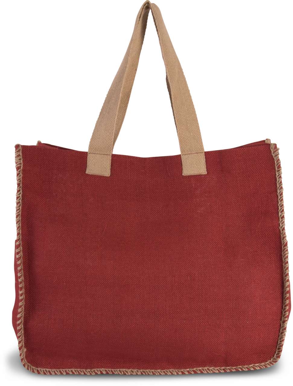 KI0248 - JUTE BAG WITH CONTRAST STITCHING
