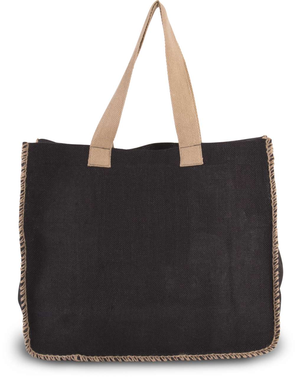 KI0248 - JUTE BAG WITH CONTRAST STITCHING