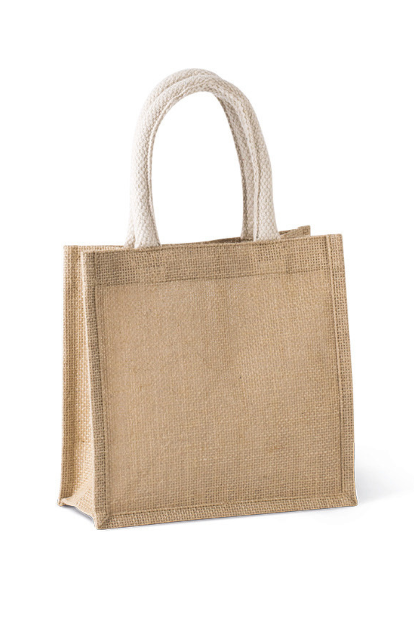 KI0272 - JUTE CANVAS TOTE - SMALL