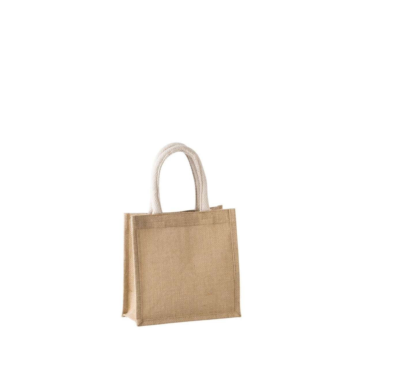 KI0272 - JUTE CANVAS TOTE - SMALL