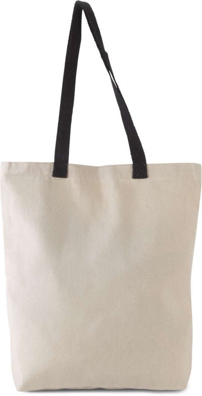 KI0277 - FLAT CANVAS SHOPPER WITH CONTRAST HANDLE