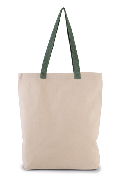 KI0278 - SHOPPER BAG WITH GUSSET AND CONTRAST COLOUR HANDLE