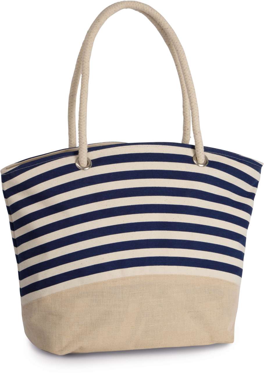 KI0283 - JUTE CANVAS DUFFEL SHOPPING BAG