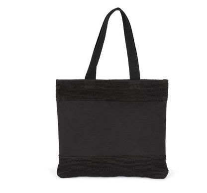 KI0294 - SHOPPING BAG IN COTTON AND WOVEN JUTE THREADS