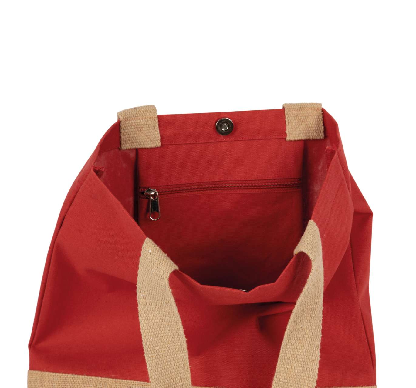 KI0298 - SHOPPING BAG IN COTTON AND BONDED JUTE THREADS