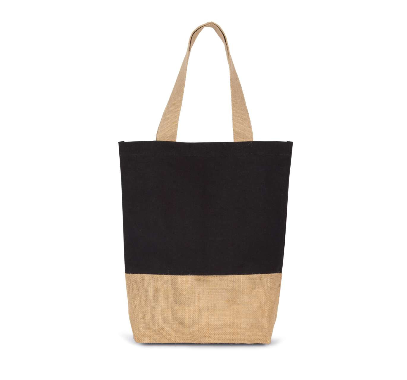 KI0298 - SHOPPING BAG IN COTTON AND BONDED JUTE THREADS