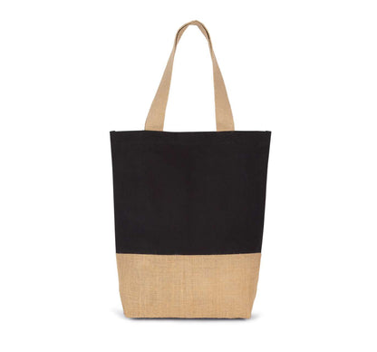 KI0298 - SHOPPING BAG IN COTTON AND BONDED JUTE THREADS